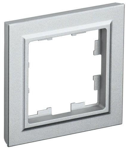 Рамка универсальная IEK Brite РУ-1-БрА 1-м. алюминий  картинка